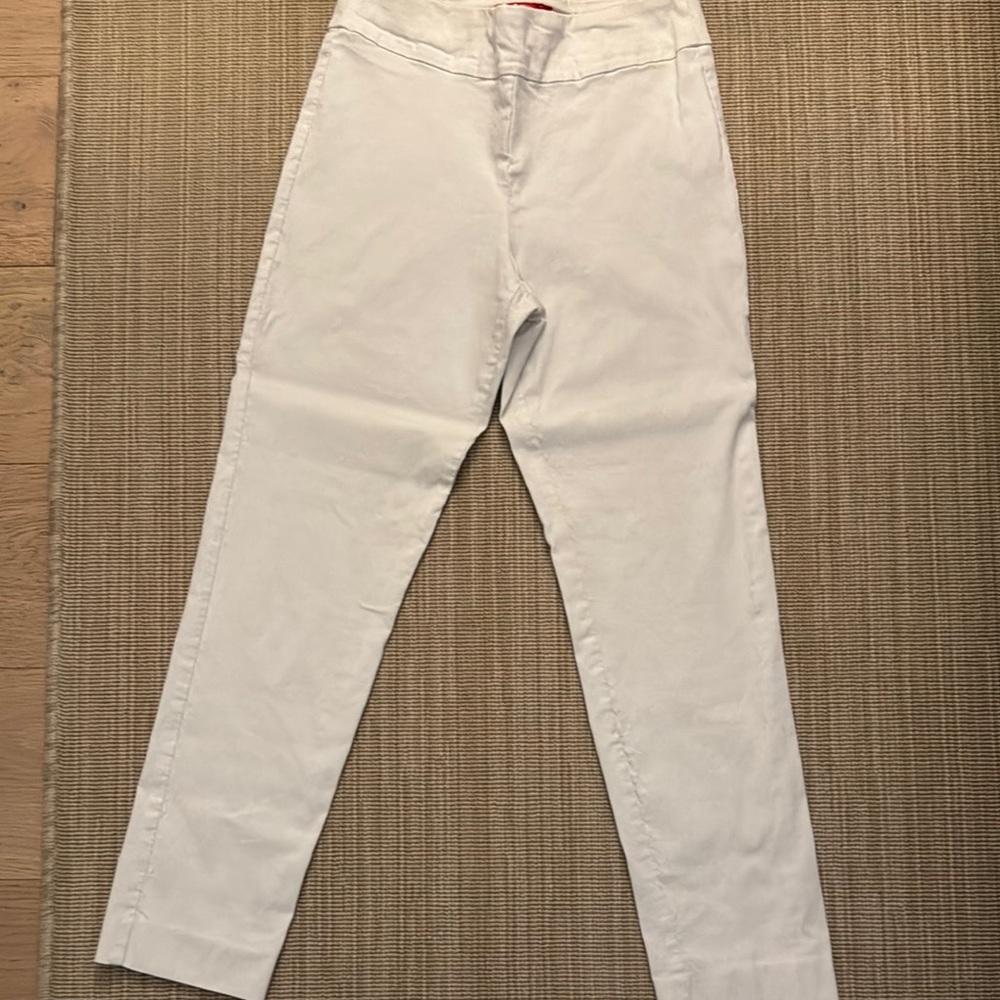 Krazy Larry Chic White Trousers
